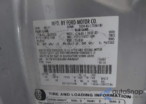 2011 Ford F-150 Harley-Davidson from USA, damaged, VIN 1FTFW1E63BFA84097